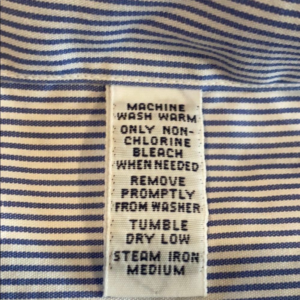 Ralph Lauren blue/white striped button down - Picture 6 of 7